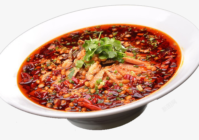 水煮肉片png免抠素材_新图网 https://ixintu.com 中国菜 中式菜品 家常菜 水煮肉片 热菜 美味 餐饮美食