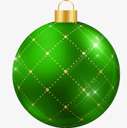 绿色的发光圣诞球素材