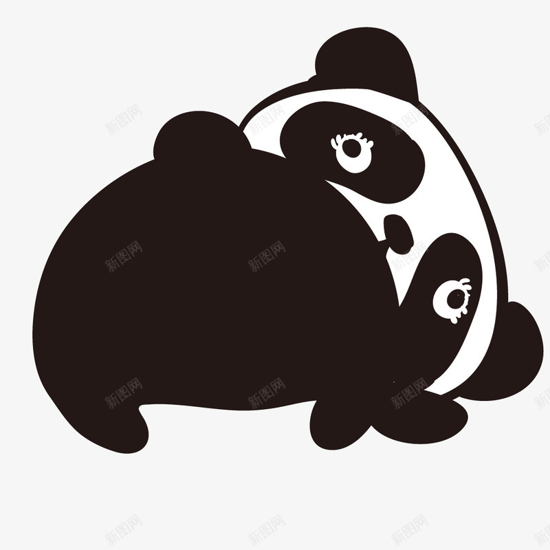 淘气的手绘大熊猫图标png_新图网 https://ixintu.com 免抠图 动物 大熊猫 手绘熊猫 效果图 装饰图 装饰画