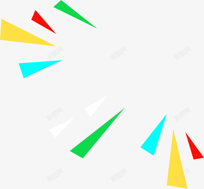 彩色小三角效果元素png免抠素材_新图网 https://ixintu.com 彩色小三角 效果元素