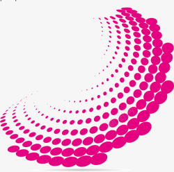 粉红圆点组成的半波矢量图素材