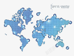 全球分布图蓝色梦幻世界分布图高清图片
