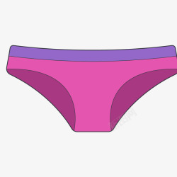 紫色卡通内裤元素素材