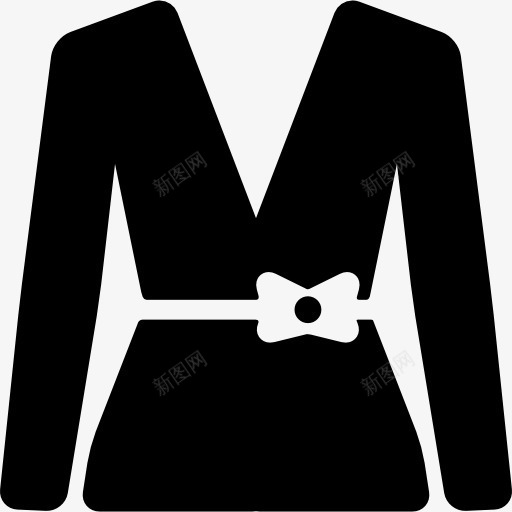 衬衫与蕾丝图标png_新图网 https://ixintu.com 丝带 女性 时尚 衣服 袖子