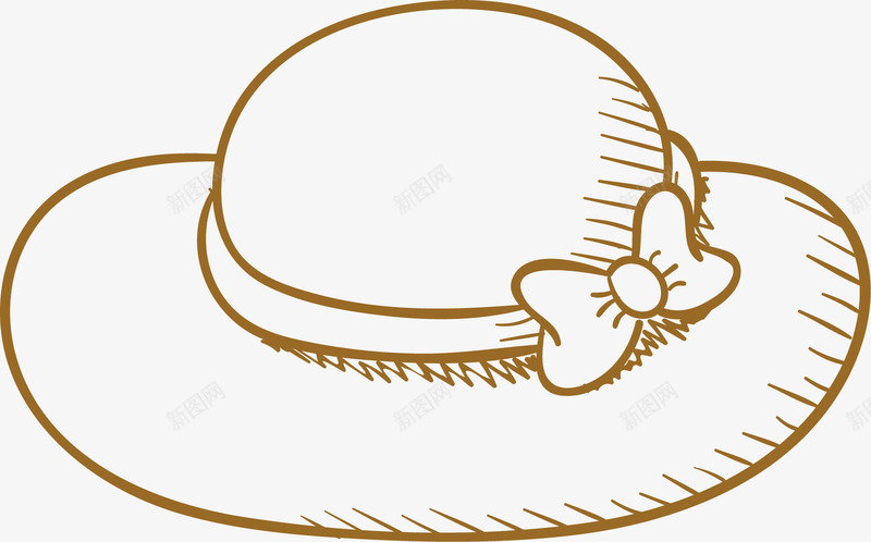 线性帽子标图标png_新图网 https://ixintu.com 卡通有趣 帽子 扁平化 矢量图标 线性装饰 蝴蝶结