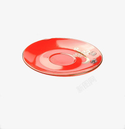 彩色中国节红色盘子高清图片