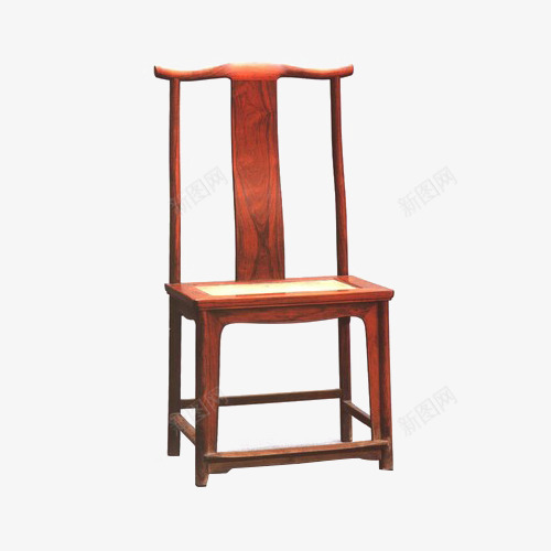 红木椅子png免抠素材_新图网 https://ixintu.com 中式 木头花纹 椅子背面 舒适 釉面