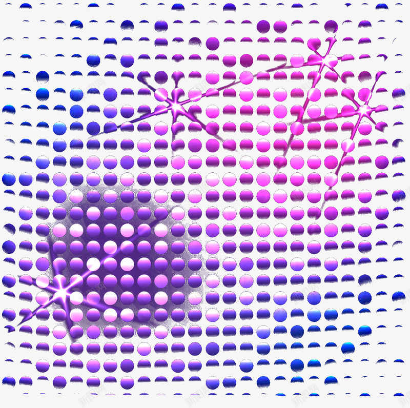 紫色圆点png免抠素材_新图网 https://ixintu.com 小圆圈 排列 星光 科技 科技元素