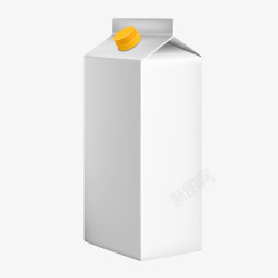 果汁盒空白牛奶果汁包装盒高清图片