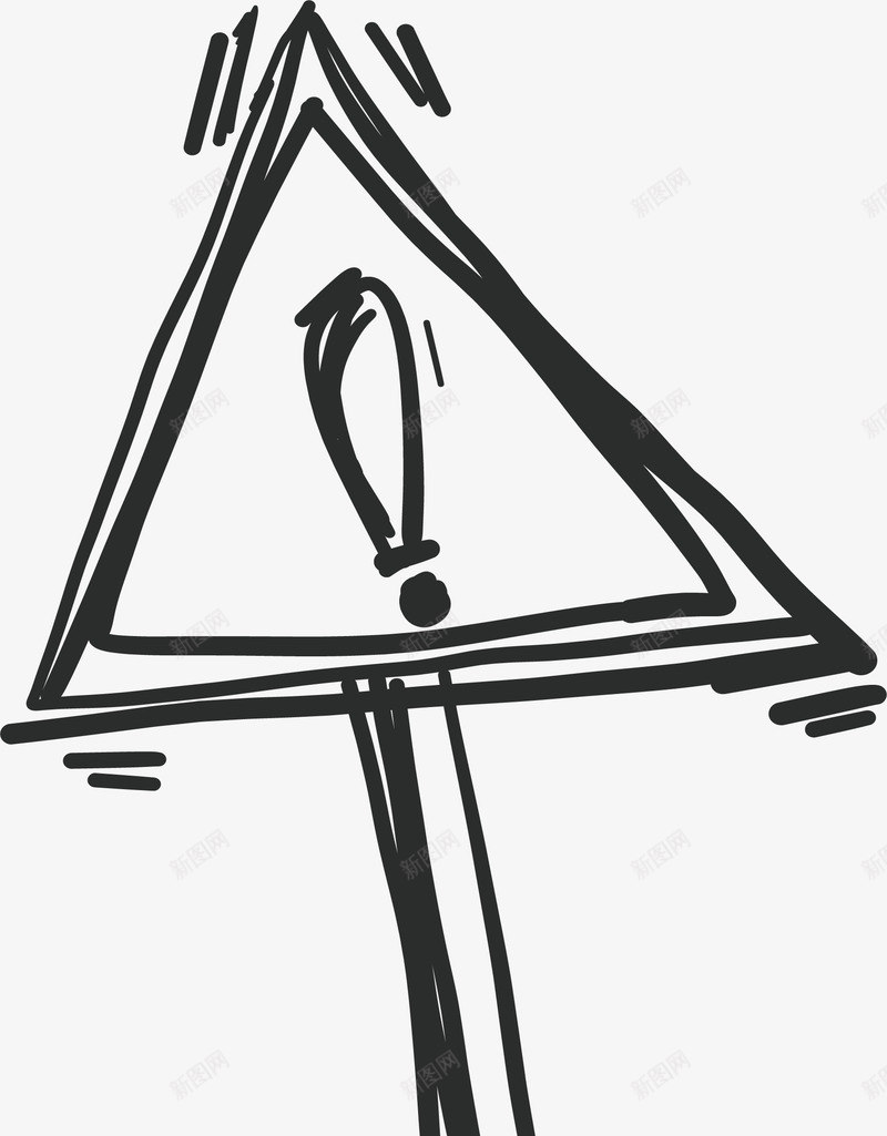 三角形警告标志矢量图图标eps_新图网 https://ixintu.com 三角形 手账标志 手账素材 矢量素材 矢量图