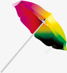 摄影手绘颜色雨伞效果图素材