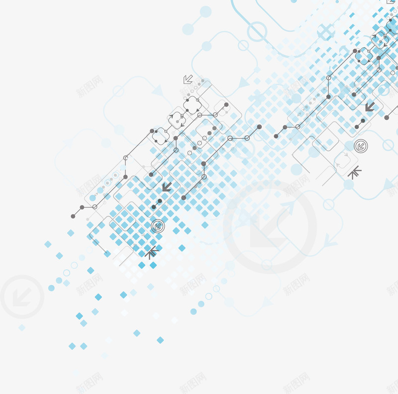 时尚动感科技背景png免抠素材_新图网 https://ixintu.com 动感 抽象背景 时尚背景 格子 科技背景