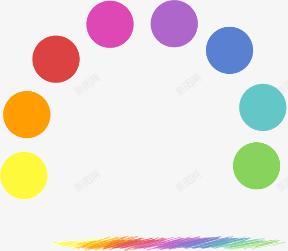 彩色缤纷圆点弧形png免抠素材_新图网 https://ixintu.com 圆点 弧形 彩色 缤纷 边框