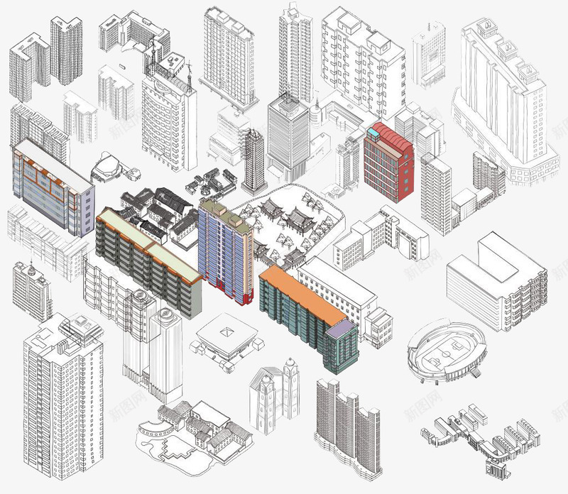 俯视楼房建筑简笔画png免抠素材_新图网 https://ixintu.com 俯视角度 建筑 楼房 楼房简笔画 简易风格 简笔画 装饰图案