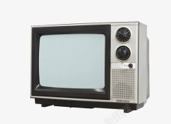 白色旧电视机素材