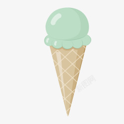 彩色的手绘冰淇淋素材
