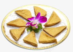 三角豆腐酿潮汕豆腐角高清图片