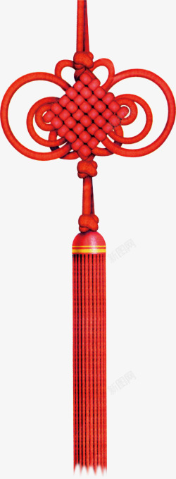 红色喜庆中式中国结装饰素材