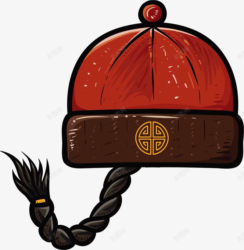 中国帽子矢量图eps免抠素材_新图网 https://ixintu.com 中国元素 中国帽子 传统 复古 文化 矢量图
