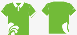 短袖衬衣绿色T恤元素高清图片