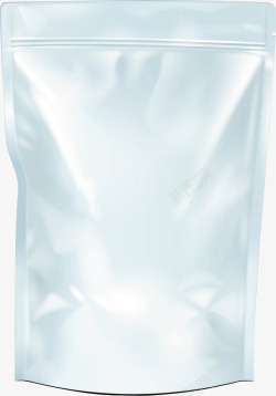 纯白包装袋简约空白素材