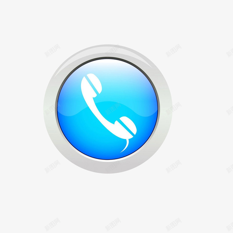 电话图标PSDpng_新图网 https://ixintu.com PSD格式 图标 效果图 电话微信 白色蓝色