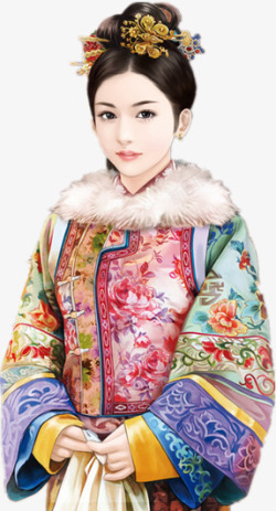 清朝古典美女素材