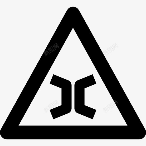 桥梁标志图标png_新图网 https://ixintu.com 三角形 交通标志 地图和国旗 循环 桥梁 警告