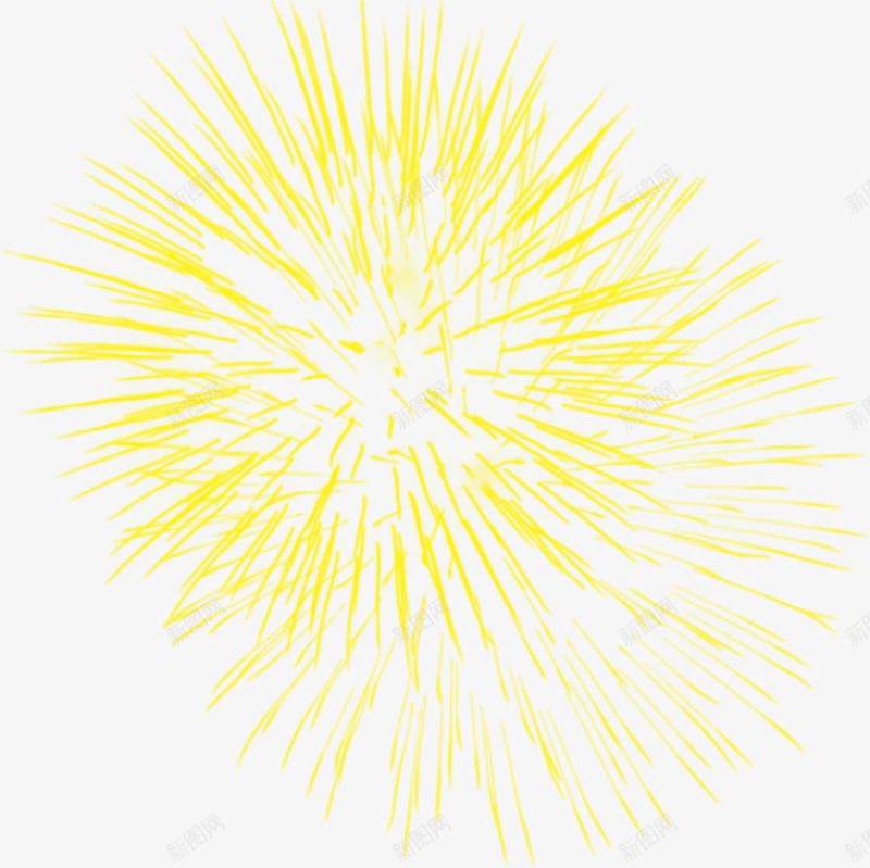 中秋节黄色礼花png免抠素材_新图网 https://ixintu.com 中秋节 礼花 黄色