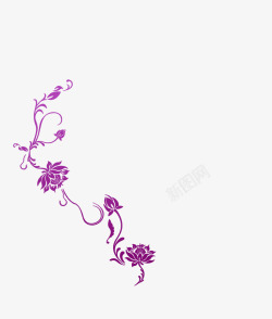 紫色蔓藤紫色花纹高清图片