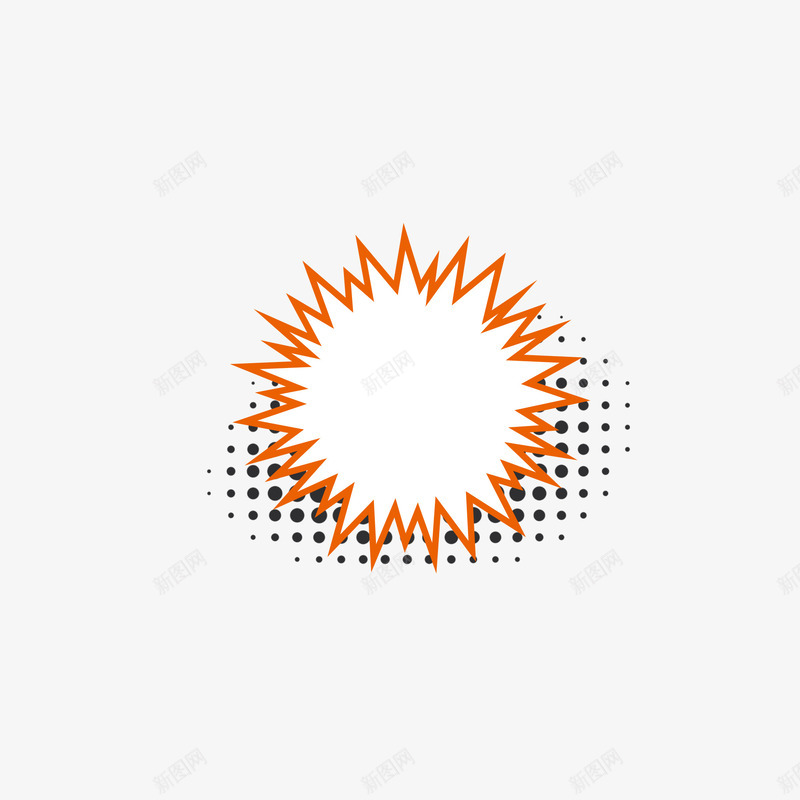 橘色爆炸线png免抠素材_新图网 https://ixintu.com 底纹边框 橘色 爆炸 爆炸标贴 爆炸线 黑色圆点