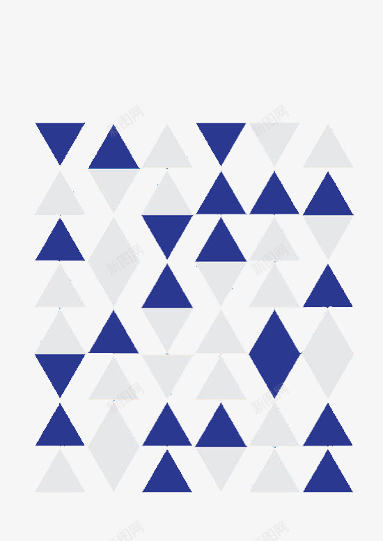 蓝色三角形png免抠素材_新图网 https://ixintu.com 三角形 底纹 背景装饰 菱形 蓝色