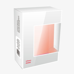 透明镂空包装盒矢量图素材