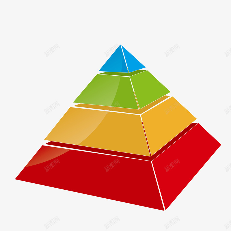 彩色金字塔数据矢量图ai免抠素材_新图网 https://ixintu.com 三角形 分层金字塔 分析 数据 棱锥图 矢量图 素材