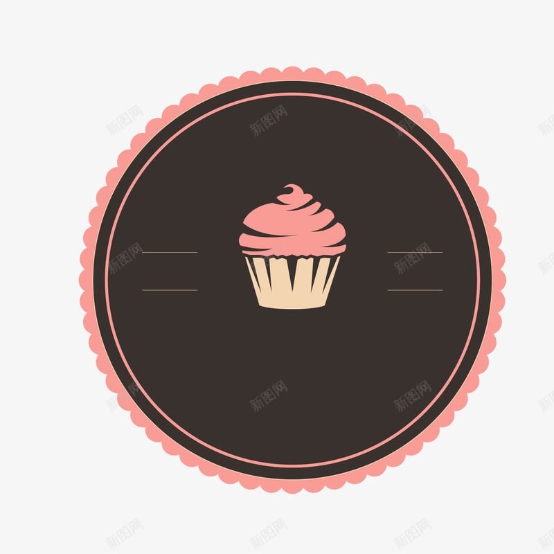 复古卡通蛋糕标签png免抠素材_新图网 https://ixintu.com 卡通标签 卡通甜品 卡通蛋糕 复古 文案背景 粉色