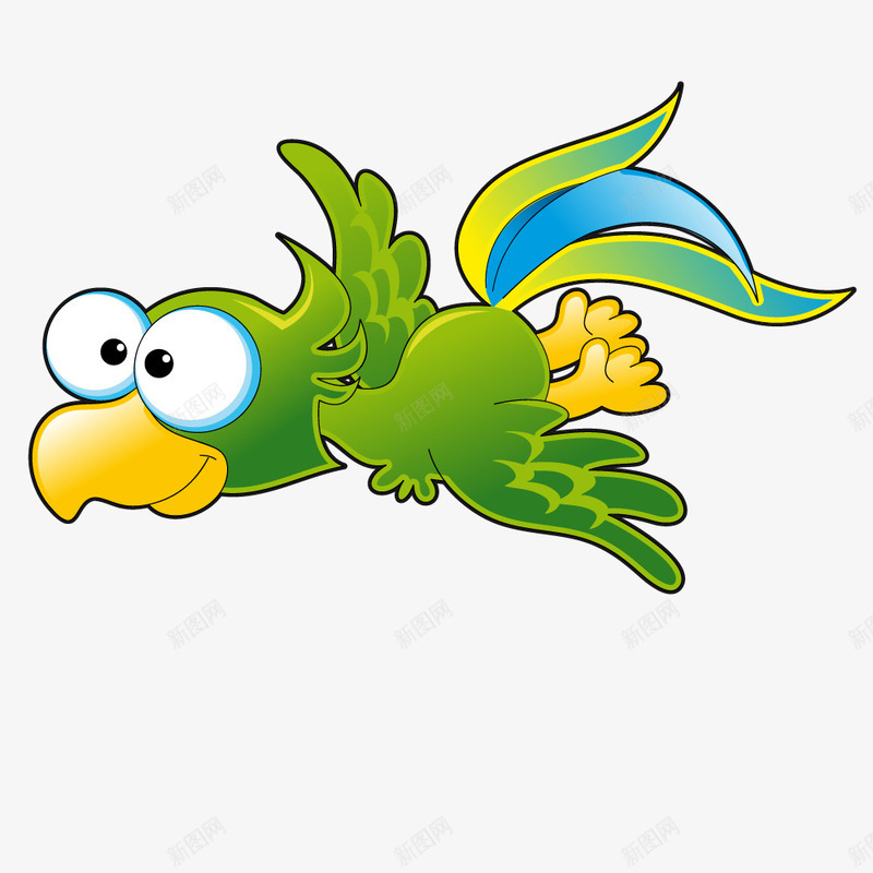 飞翔的绿色卡通小鸟png免抠素材_新图网 https://ixintu.com 免抠图 卡通小鸟 小鸟 效果图 绿色小鸟 装饰图 装饰画