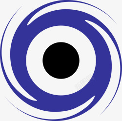 旋转图案纹笔刷蓝色旋转高清图片