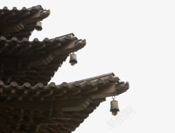 中式瓦顶中国传统铃铛塔高清图片