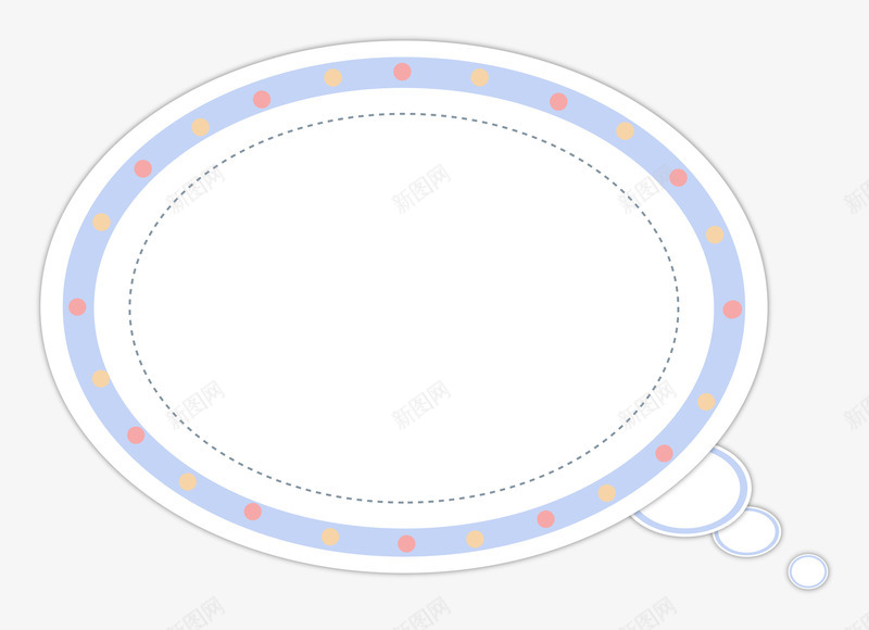 对话框矢量图ai免抠素材_新图网 https://ixintu.com VI 卡通 可爱 圆点 线条 边框 矢量图