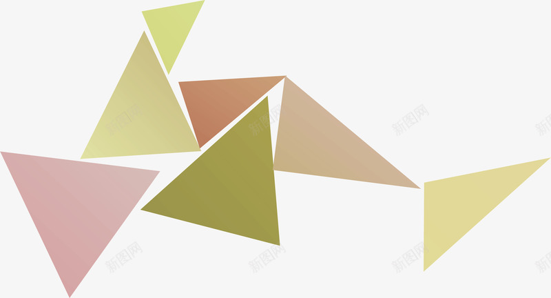 彩色七巧板三角形png免抠素材_新图网 https://ixintu.com 七巧板 三角形 彩色