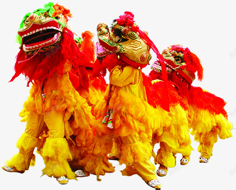 中式传统舞狮人物活动png免抠素材_新图网 https://ixintu.com 中式 人物 传统 活动 舞狮
