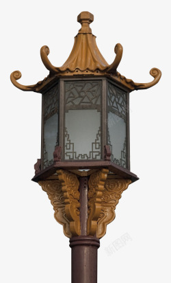 中式柱中式复古柱灯路灯高清图片