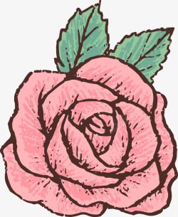 浪漫红色玫瑰花矢量图素材