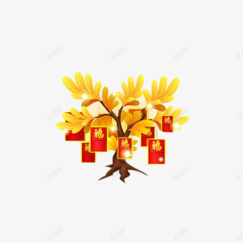 喜庆树木png免抠素材_新图网 https://ixintu.com 喜庆树木 富贵树 树木 金钱树