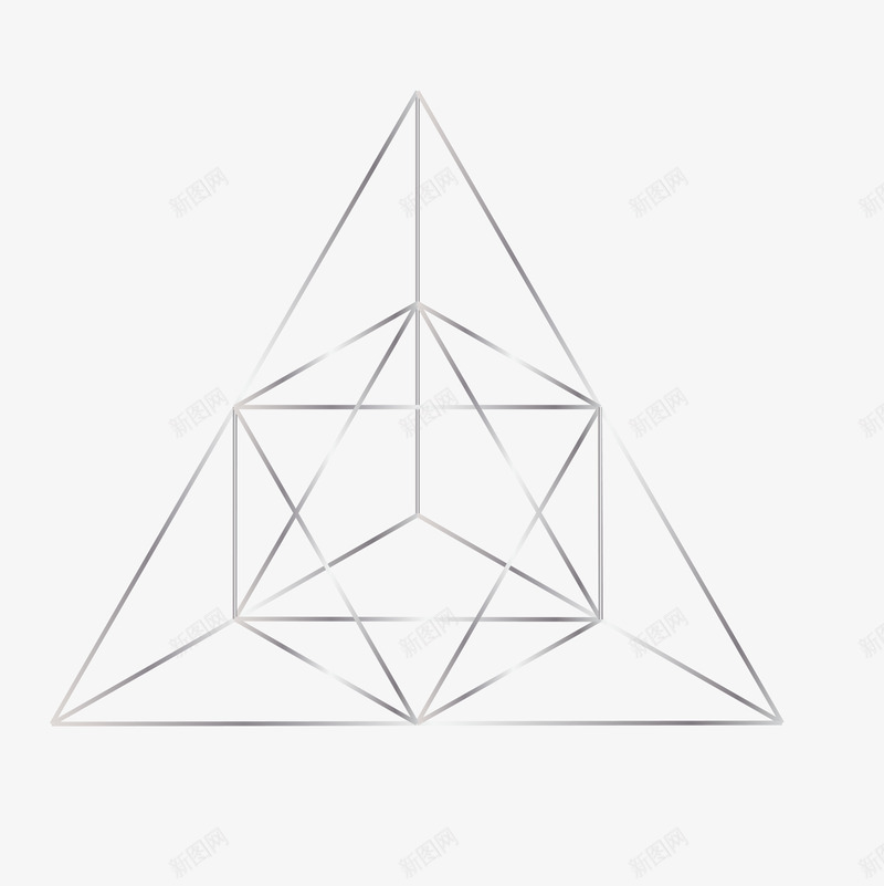 线条组成的三角形png免抠素材_新图网 https://ixintu.com PNG图形 三角形 线条 装饰 黑色