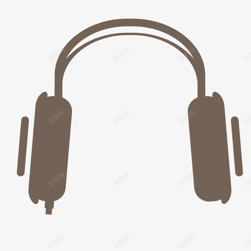 棕色手绘的耳机png免抠素材_新图网 https://ixintu.com 免抠图 手绘耳机 效果图 棕色耳机 耳机 装饰图 装饰画