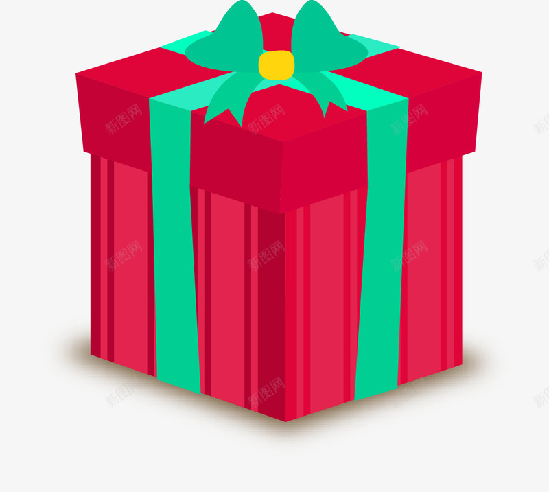 绘图卡通礼物盒png免抠素材_新图网 https://ixintu.com 礼物 礼物盒 红色 绘图PNG素材 绿色蝴蝶结