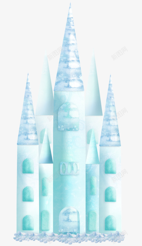 蓝色梦幻城堡png免抠素材_新图网 https://ixintu.com 卡通 城堡 梦幻 梦幻城堡 童话 蛋糕城堡
