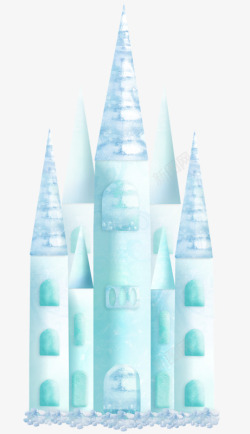 蓝色梦幻城堡素材