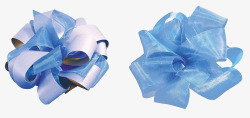 蓝色丝带花素材